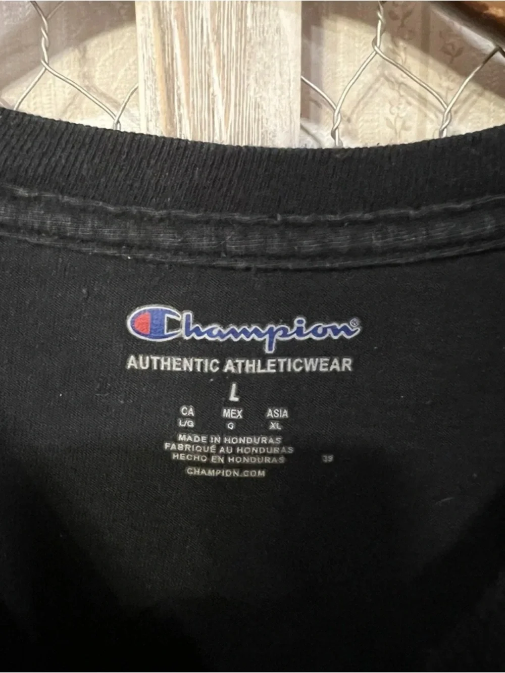 Champion Black Logo Tee - Men's Casual Shirt - Picture 4 of 4